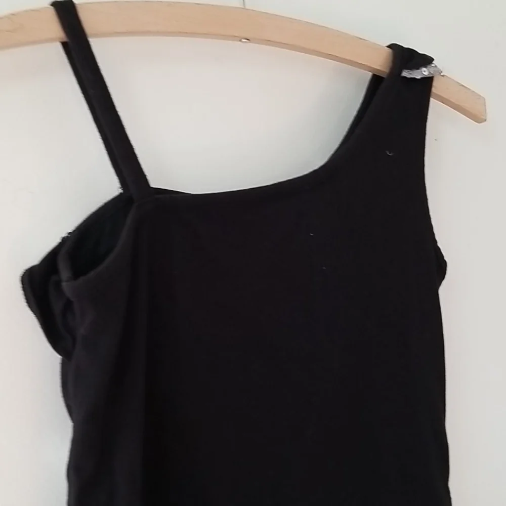 Justice Brand Girls Top Black & Silver sequins